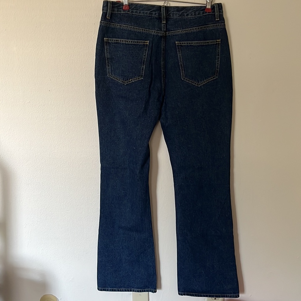 DENIM FIT AND FLARE PANTS - Picture 4 of 4